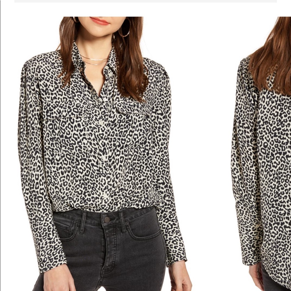 Something navy utility blouse